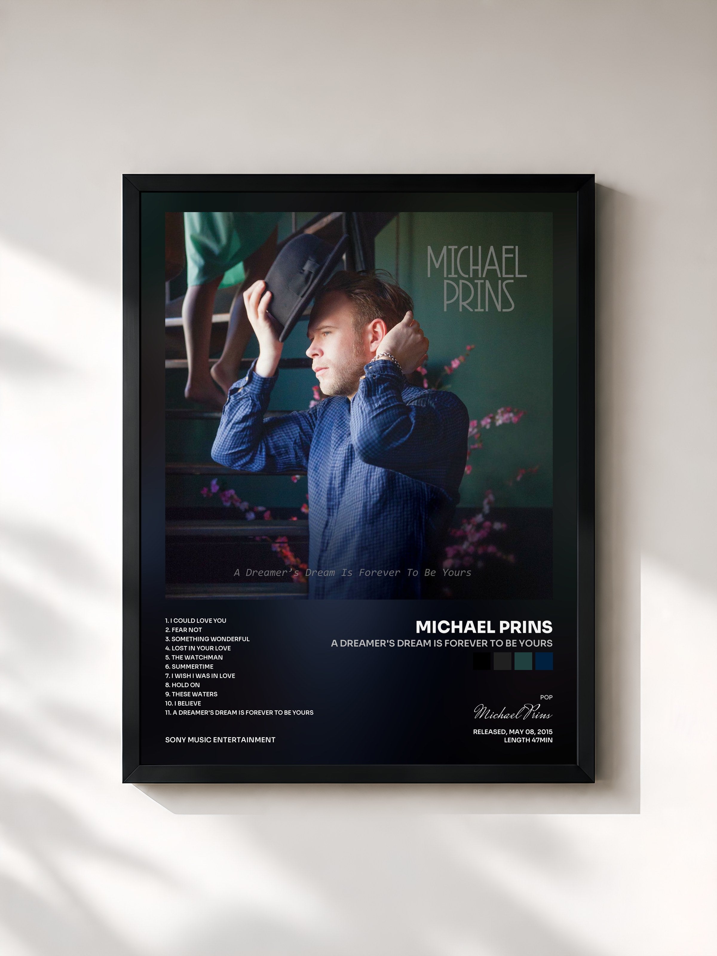 #noir Tableau de l'album A Dreamer's Dream Is Forever To Be Yours de Michael Prins, cadre noir, imprimé et encadré en France