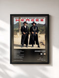 #noir Tableau de l'album Heroes de Johnny Cash, cadre noir, imprimé et encadré en France