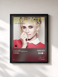 #noir Tableau de l'album Lay Me Down EP de Pixie Lott, cadre noir, imprimé et encadré en France