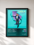 #noir Tableau de l'album Sans filtre de Carla, cadre noir, imprimé et encadré en France