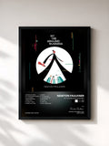 #noir Tableau de l'album Hit the Ground Running de Newton Faulkner, cadre noir, imprimé et encadré en France