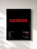 #noir Tableau de l'album Genesis de THE-DREAM, cadre noir, imprimé et encadré en France