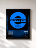 #noir Tableau de l'album Midnight Run (Remixes) de Example, cadre noir, imprimé et encadré en France