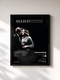 #noir Tableau de l'album Allied (Music from the Motion Picture) de Alan Silvestri, cadre noir, imprimé et encadré en France