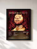 #noir Tableau de l'album Roots de Sepultura, cadre noir, imprimé et encadré en France