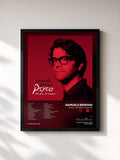#noir Tableau de l'album Psyco - 20 anni di canzoni de Samuele Bersani, cadre noir, imprimé et encadré en France