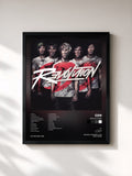 #noir Tableau de l'album Revolution de CD9, cadre noir, imprimé et encadré en France