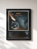 #noir Tableau de l'album Disko Nuvo de Basto, cadre noir, imprimé et encadré en France