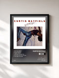 #noir Tableau de l'album Do It All Night de Curtis Mayfield, cadre noir, imprimé et encadré en France