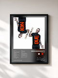 #noir Tableau de l'album Noi Due de Eros Ramazzotti, cadre noir, imprimé et encadré en France