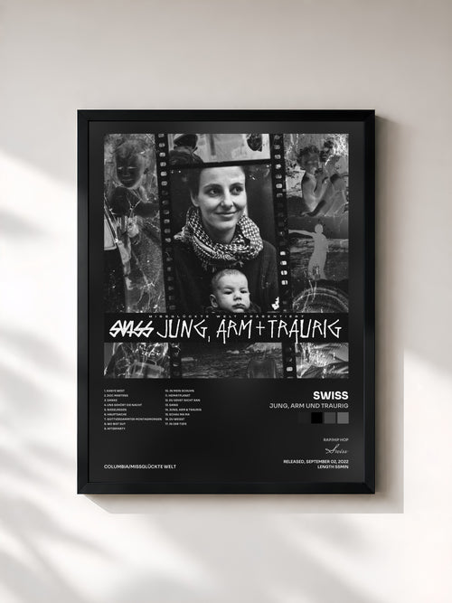 Swiss · Jung, arm und traurig — Affiche encadrée