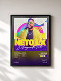 #noir Tableau de l'album Entregando Tudo de Neto LX, cadre noir, imprimé et encadré en France
