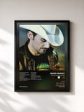 #noir Tableau de l'album This Is Country Music de Brad Paisley, cadre noir, imprimé et encadré en France