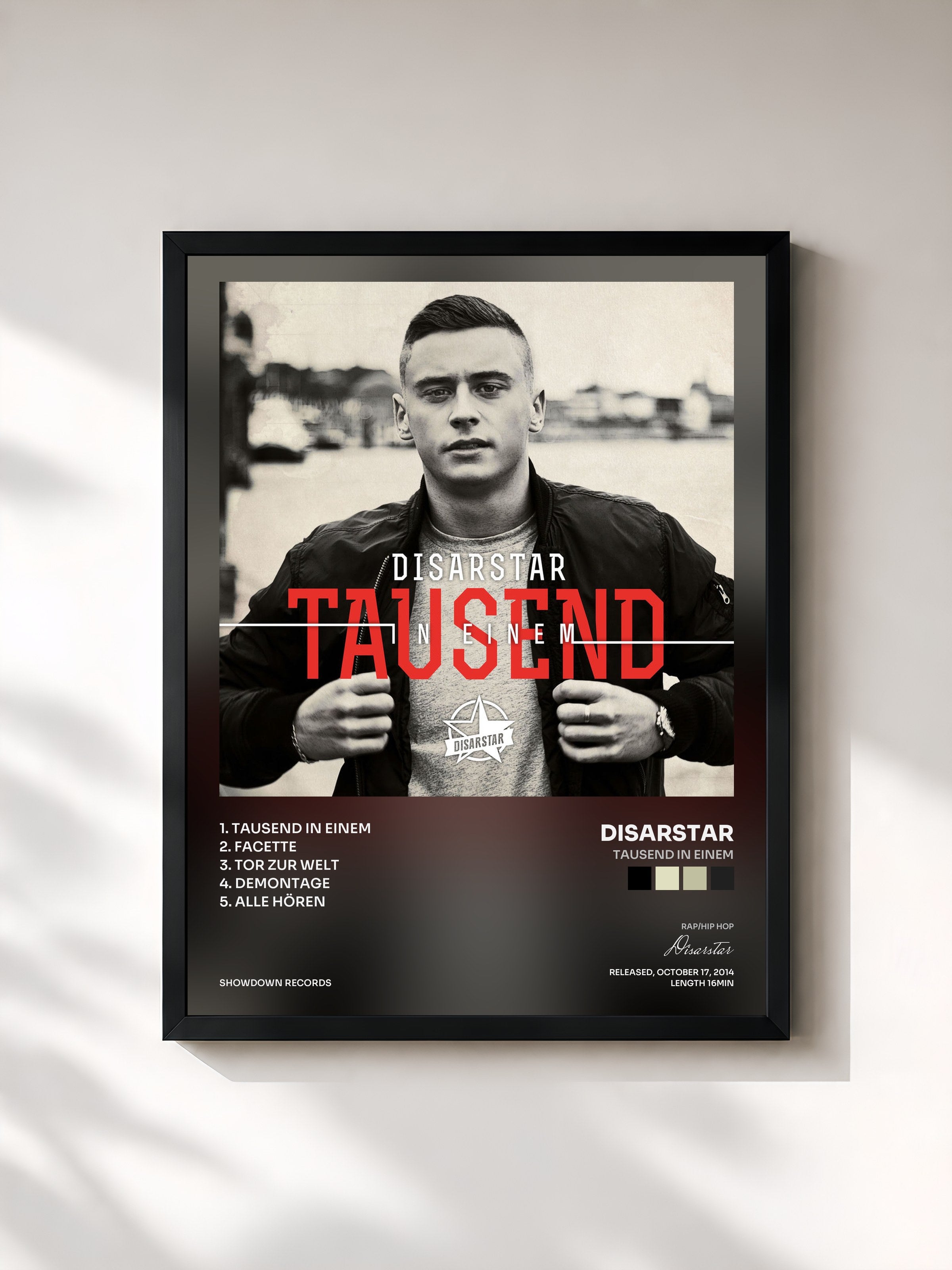 #noir Tableau de l'album Tausend in Einem de Disarstar, cadre noir, imprimé et encadré en France