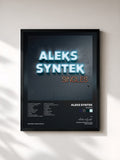 #noir Tableau de l'album Singles de Aleks Syntek, cadre noir, imprimé et encadré en France