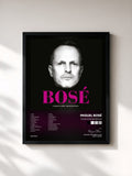 #noir Tableau de l'album Colección Definitiva de Miguel Bosé, cadre noir, imprimé et encadré en France