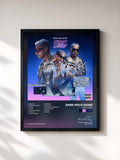 #noir Tableau de l'album Trap Lovers de Dark Polo Gang, cadre noir, imprimé et encadré en France