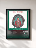 #noir Tableau de l'album Twelve Songs of Christmas de Jim Reeves, cadre noir, imprimé et encadré en France