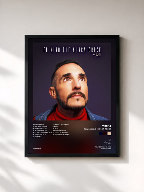 Maki · El niño que nunca crece — Affiche encadrée