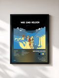 #noir Tableau de l'album Wir sind Helden de Wir sind Helden, cadre noir, imprimé et encadré en France