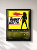 #noir Tableau de l'album Super Bertè de Loredana Bertè, cadre noir, imprimé et encadré en France