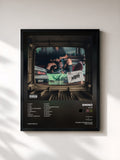 #noir Tableau de l'album NOIR de Smino, cadre noir, imprimé et encadré en France