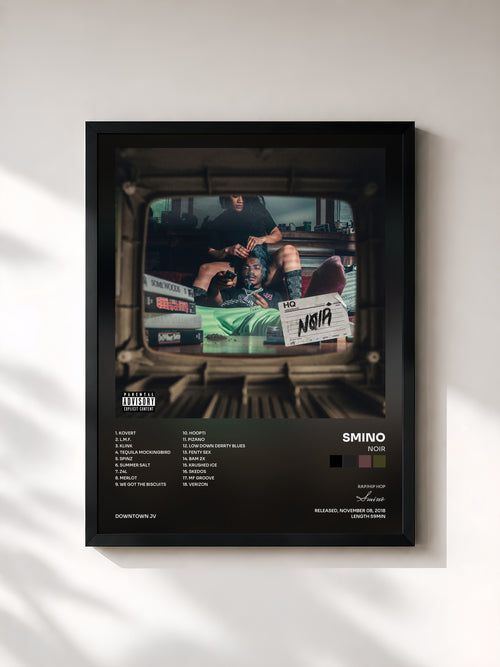 Smino · NOIR — Affiche encadrée