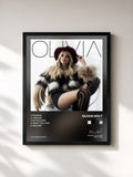 #noir Tableau de l'album Olivia de Olivia Holt, cadre noir, imprimé et encadré en France
