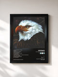 #noir Tableau de l'album The Hawk Is Howling de Mogwai, cadre noir, imprimé et encadré en France
