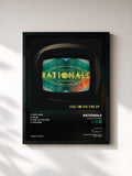 #noir Tableau de l'album Fuel To The Fire de Rationale, cadre noir, imprimé et encadré en France