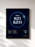 #noir Tableau de l'album Nite Rites de Mason, cadre noir, imprimé et encadré en France