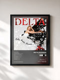 #noir Tableau de l'album Only Santa Knows de Delta Goodrem, cadre noir, imprimé et encadré en France