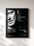 #noir Tableau de l'album Malaterra de Gigi D'Alessio, cadre noir, imprimé et encadré en France