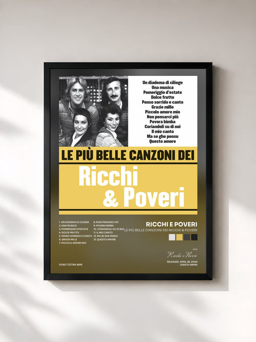Ricchi e Poveri · Le più belle canzoni dei Ricchi & Poveri — Affiche encadrée