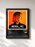#noir Tableau de l'album M1 de Mathea, cadre noir, imprimé et encadré en France