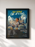 #noir Tableau de l'album One Of A Kind de Russ Millions, cadre noir, imprimé et encadré en France