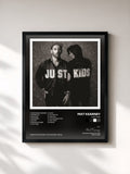 #noir Tableau de l'album JUST KIDS de Mat Kearney, cadre noir, imprimé et encadré en France