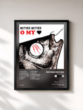 #noir Tableau de l'album O My Heart de Mother Mother, cadre noir, imprimé et encadré en France