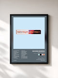 #noir Savage Garden (Remix album - The Future Of Earthly Delites) by Savage Garden as a framed art print, black frame, printed and framed in France