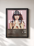 #noir Tableau de l'album Glorious (Deluxe) de Foxes, cadre noir, imprimé et encadré en France
