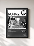#noir Tableau de l'album Hombres G de Hombres G, cadre noir, imprimé et encadré en France