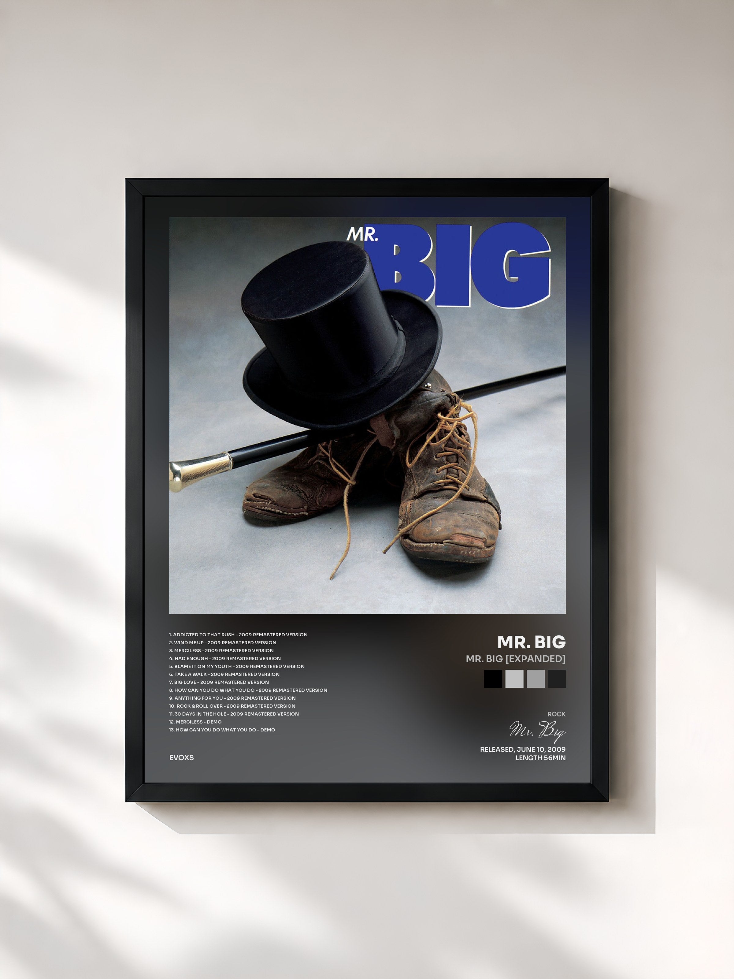 #noir Tableau de l'album Mr. Big [Expanded] de Mr. Big, cadre noir, imprimé et encadré en France