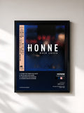 #noir Tableau de l'album Over Lover EP de HONNE, cadre noir, imprimé et encadré en France