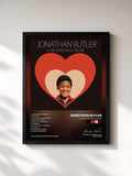 #noir Tableau de l'album I Love How You Love Me de Jonathan Butler, cadre noir, imprimé et encadré en France