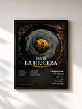 #noir Tableau de l'album Eso Es La Riqueza (Versión Deluxe) de La Adictiva, cadre noir, imprimé et encadré en France