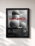 #noir Tableau de l'album WEST-BERLIN de Prinz Pi, cadre noir, imprimé et encadré en France