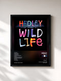 #noir Tableau de l'album Wild Life de Hedley, cadre noir, imprimé et encadré en France