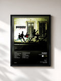 #noir Tableau de l'album Dubois Died Today de Puggy, cadre noir, imprimé et encadré en France