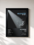 #noir Tableau de l'album My Way de Willie Nelson, cadre noir, imprimé et encadré en France