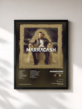 #noir Tableau de l'album King Del Rap de Marracash, cadre noir, imprimé et encadré en France